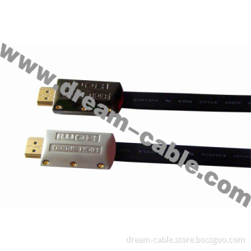 Zinc Alloy Shell Flat HDMI Cable Assembly